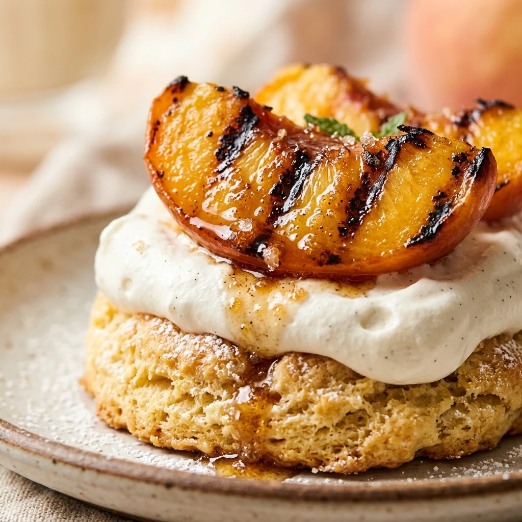 Grilled Peach Shortcakes