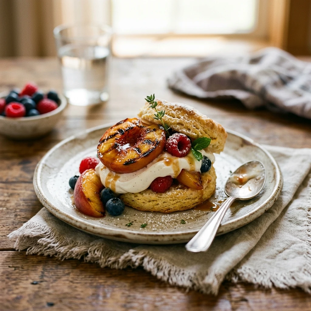 Grilled Peach Shortcakes