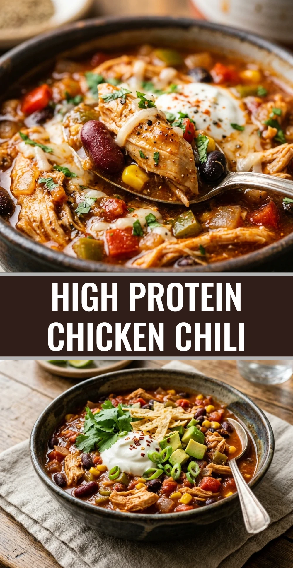 High Protein Chicken Chili