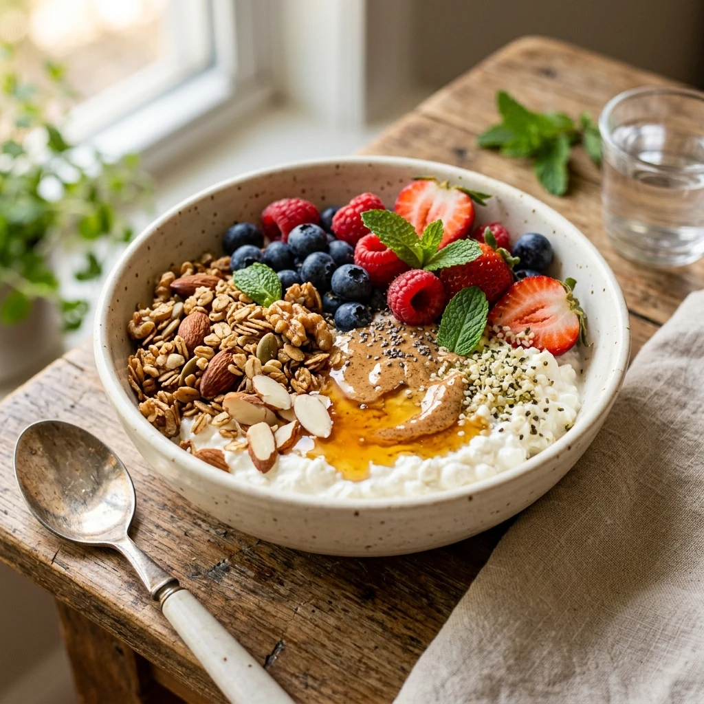 High Protein Cottage Cheese Bowl