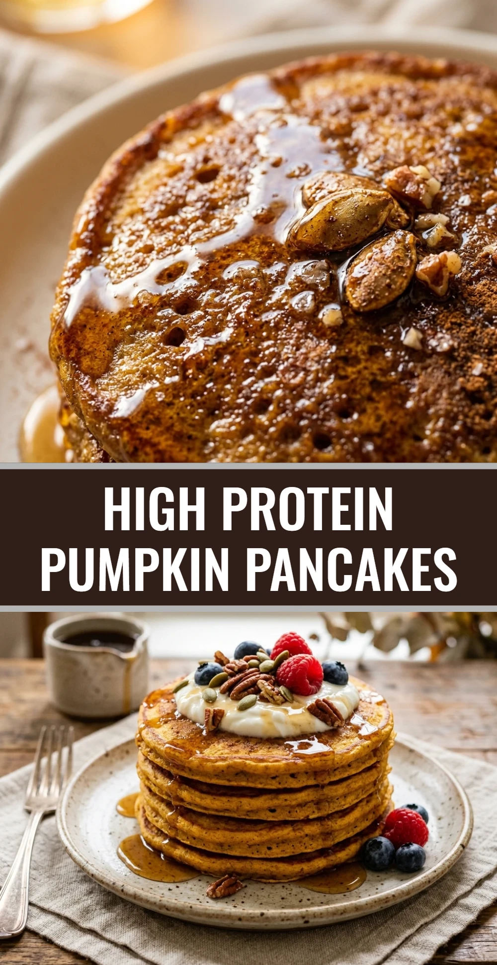 High Protein Pumpkin Pancakes