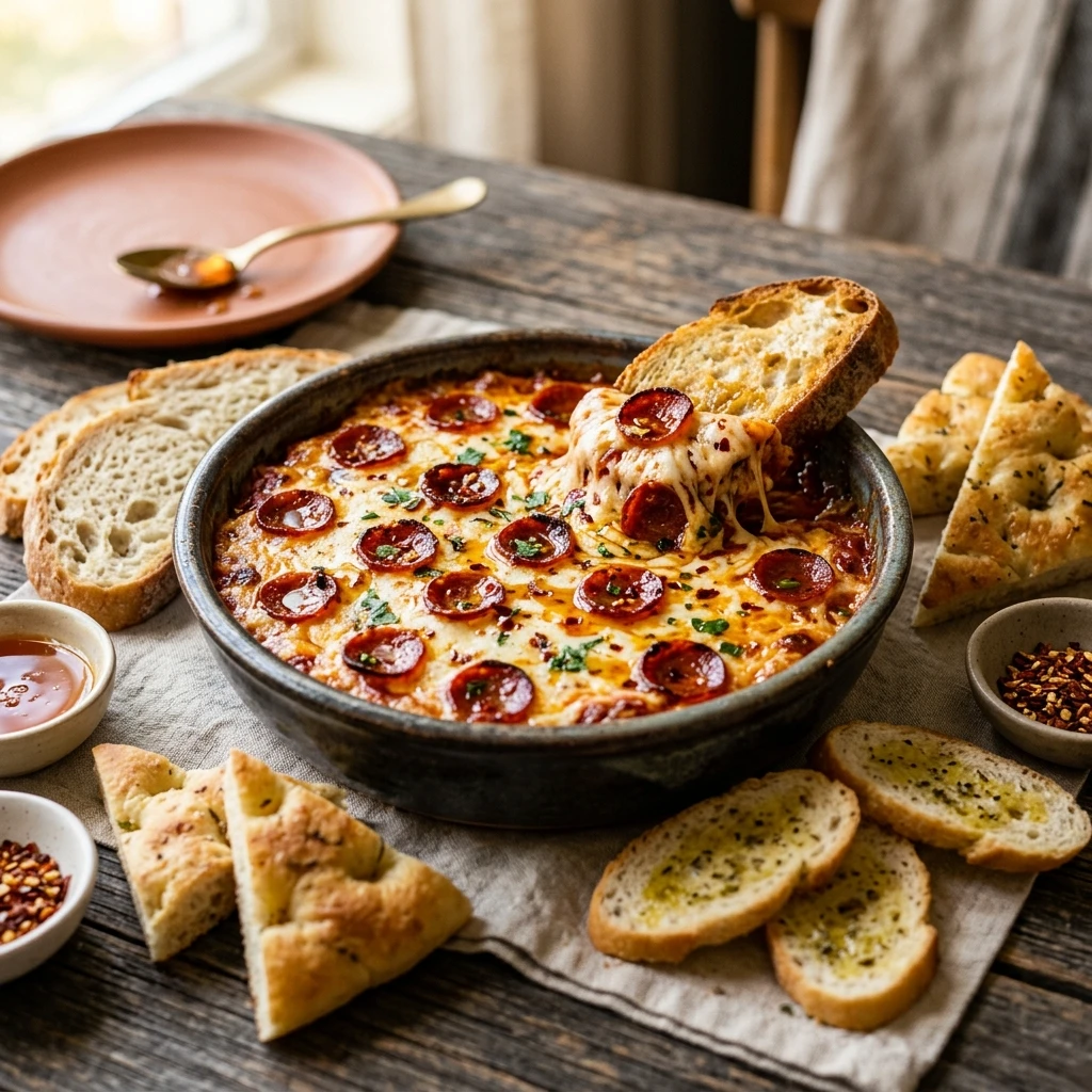 Hot Honey Pepperoni Pizza Dip