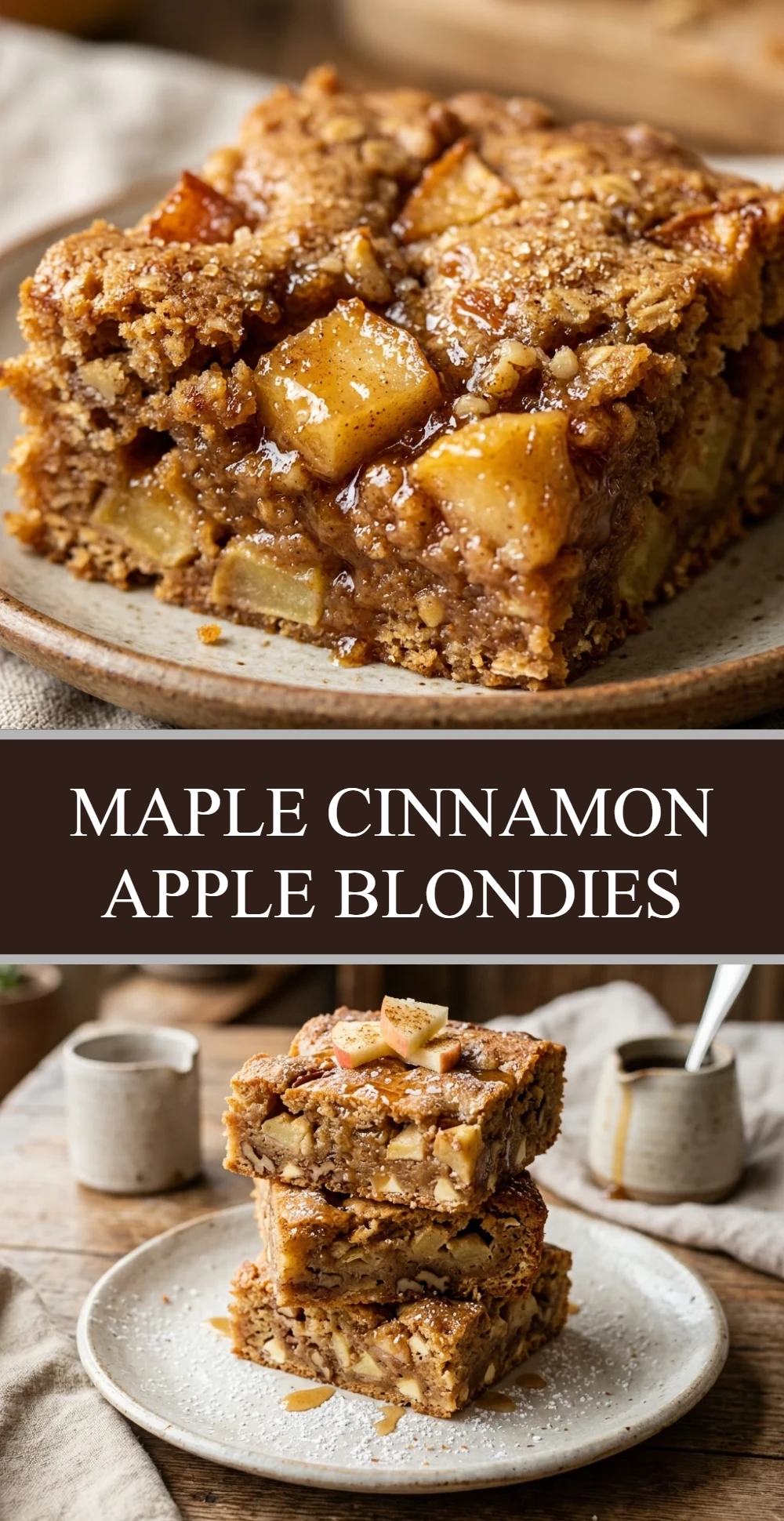 Maple Cinnamon Apple Blondies