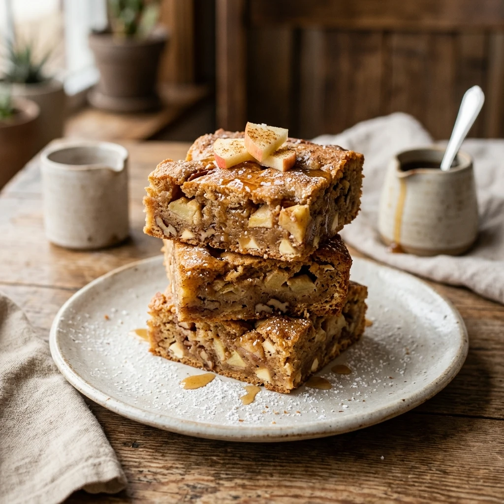 Maple Cinnamon Apple Blondies