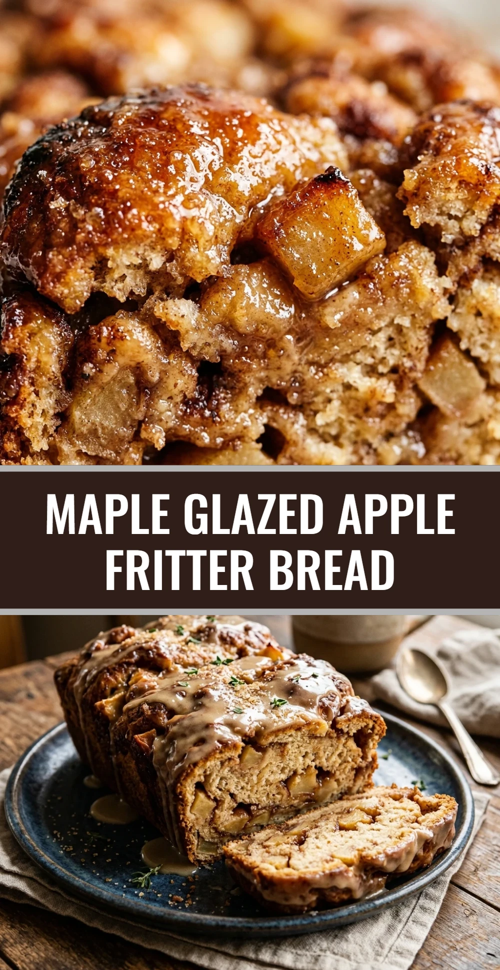 Maple Glazed Apple Fritter Bread