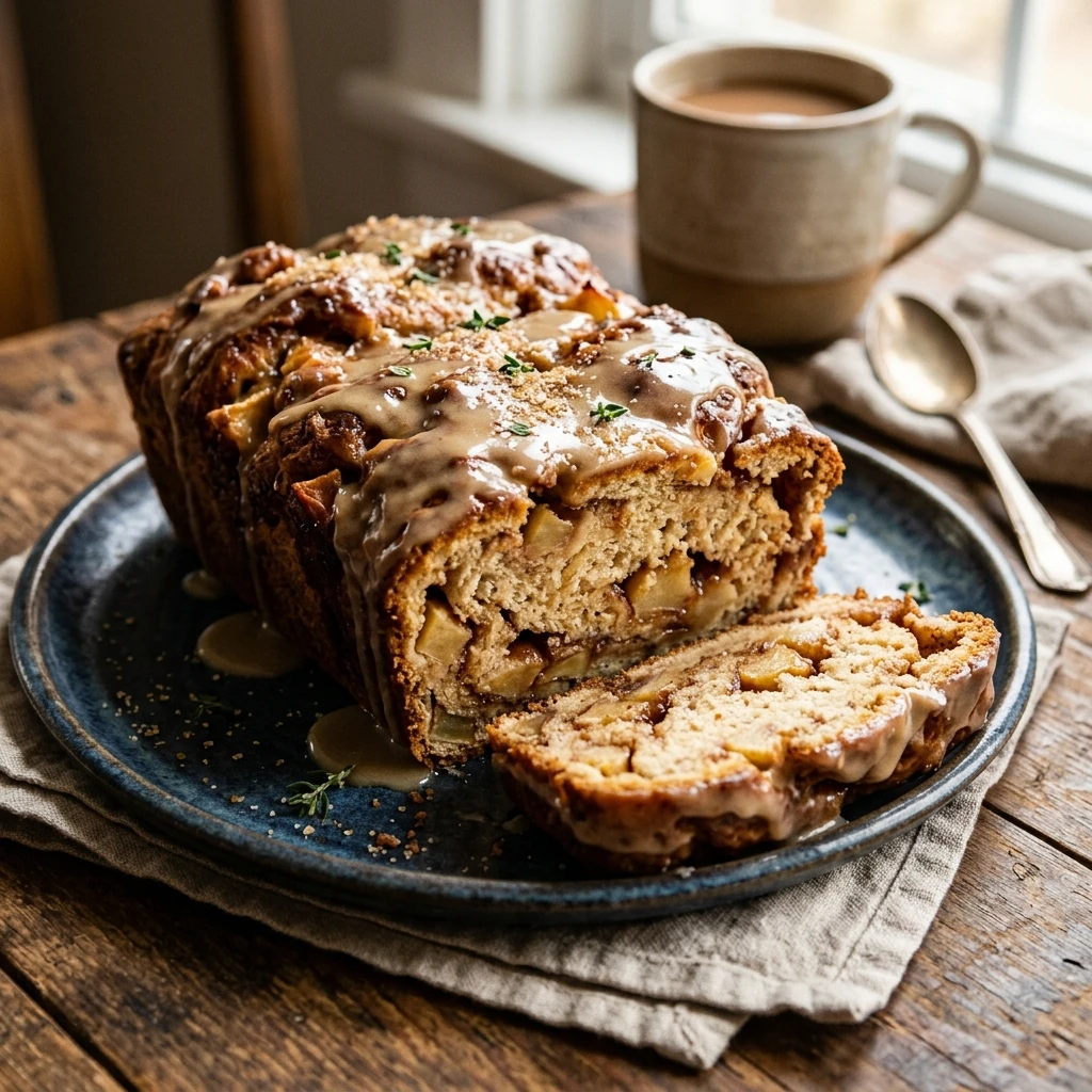 Maple Glazed Apple Fritter Bread