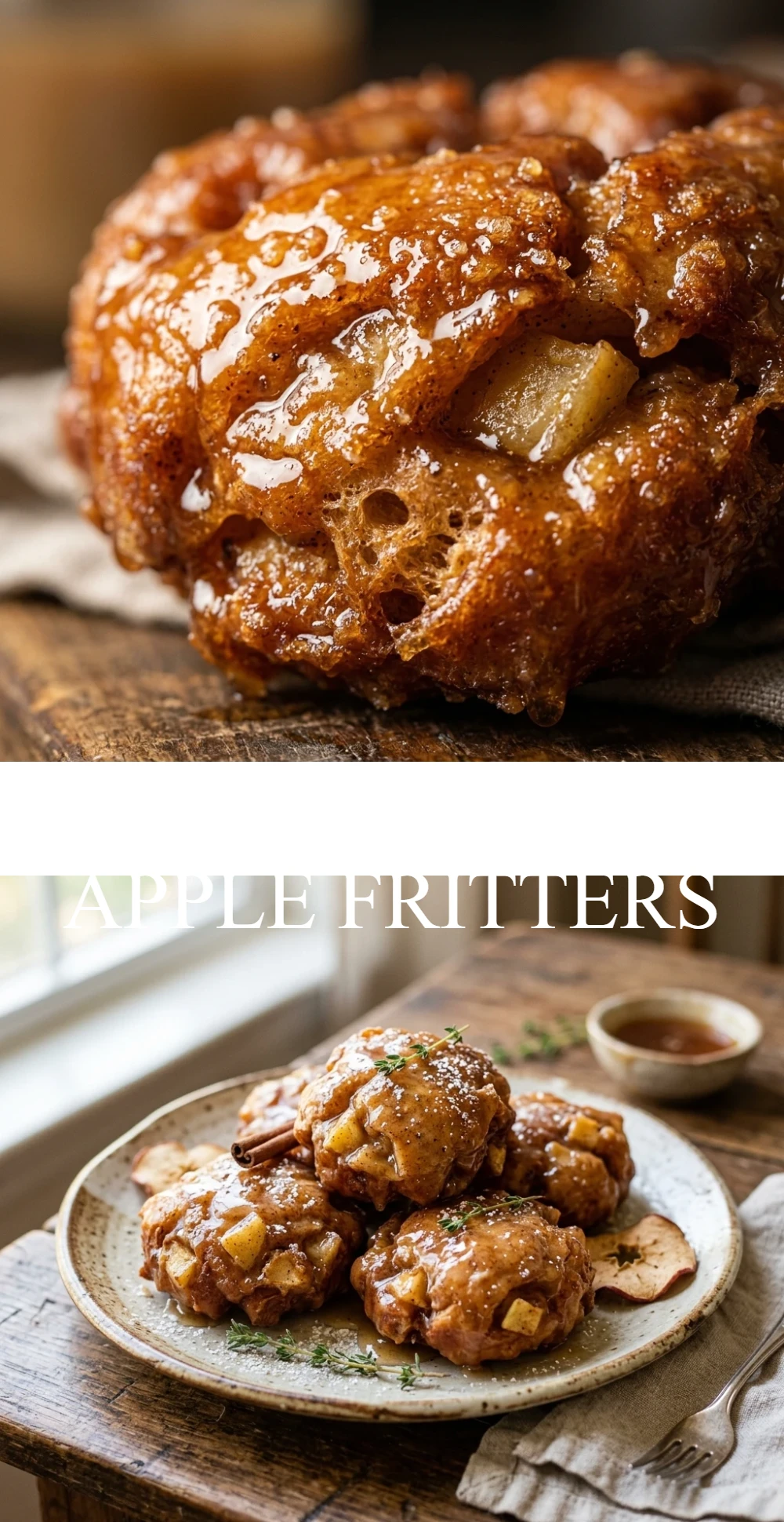 Maple Glazed Apple Fritters