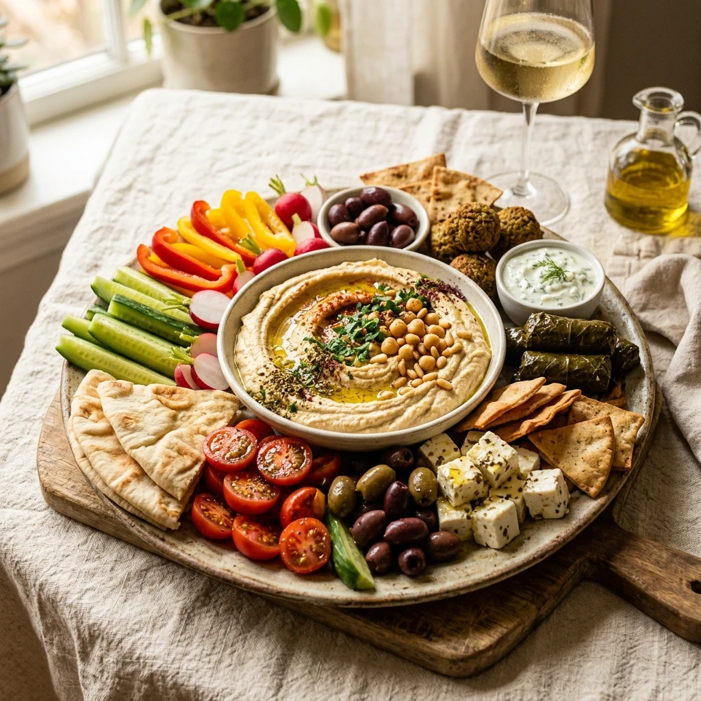 Mediterranean Hummus Board