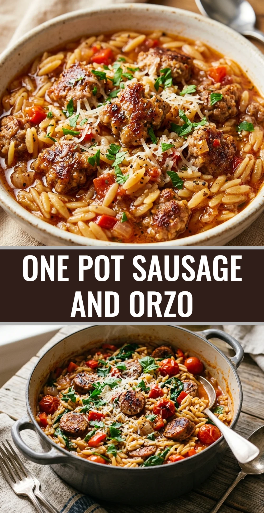 One Pot Sausage And Orzo