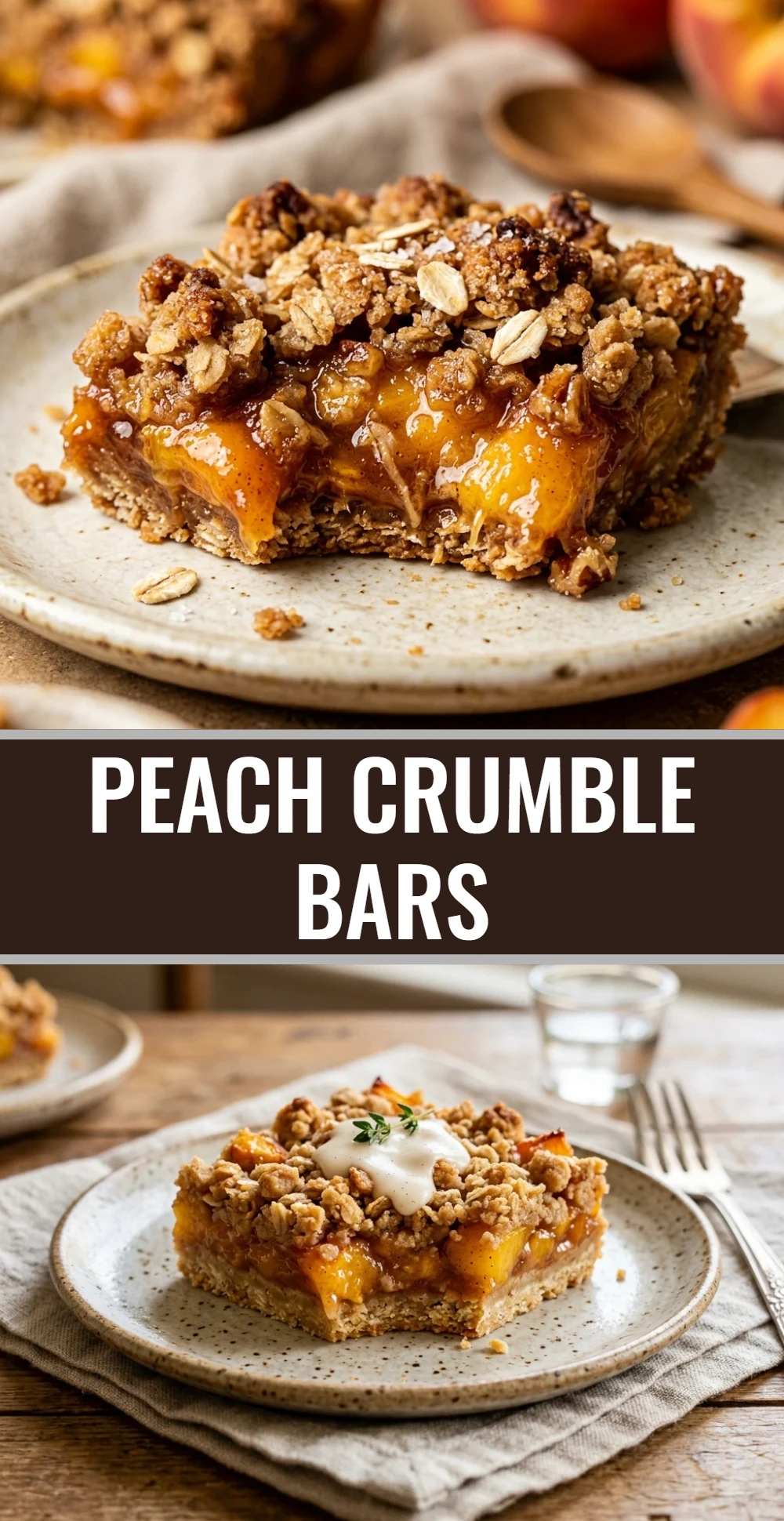 Peach Crumble Bars