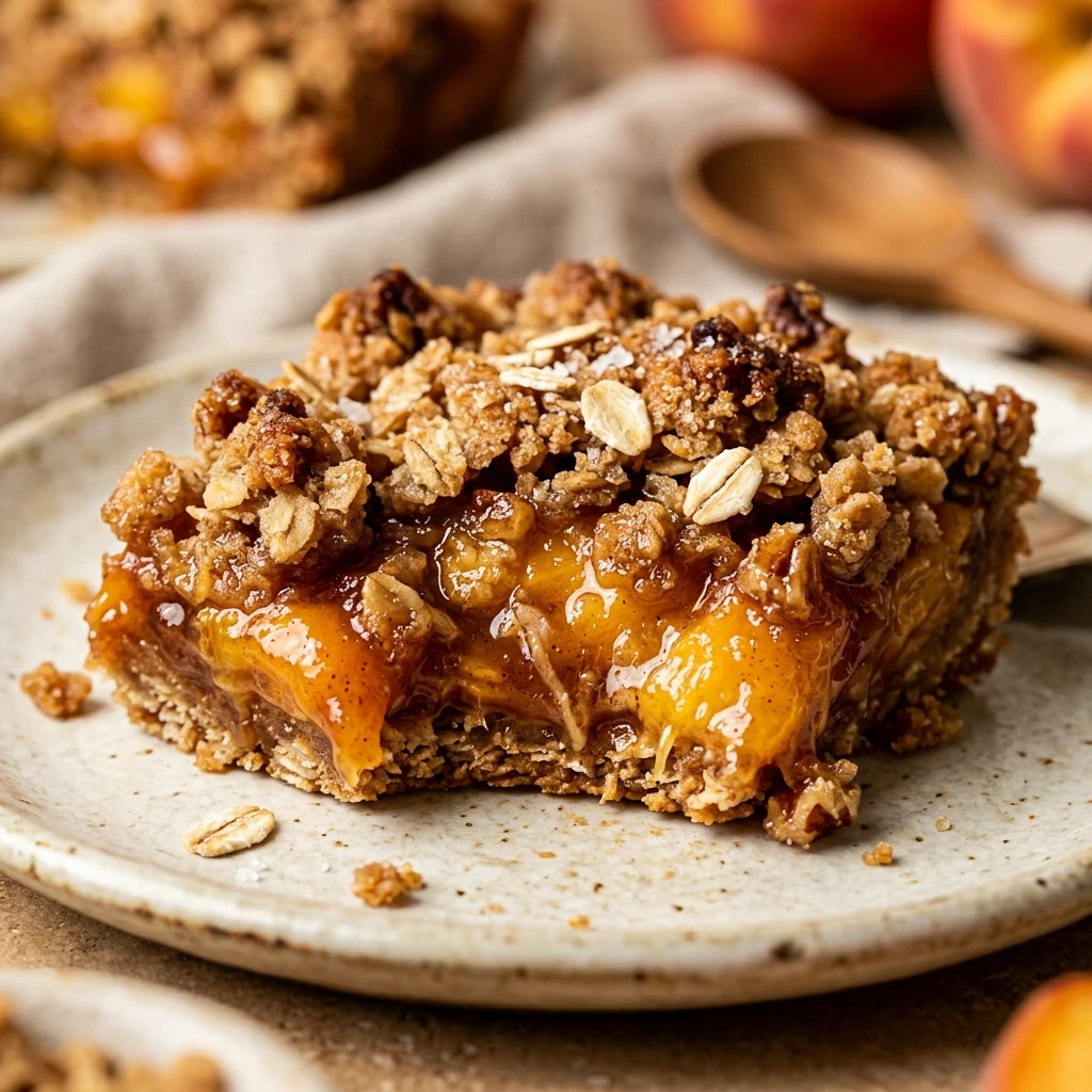 Peach Crumble Bars