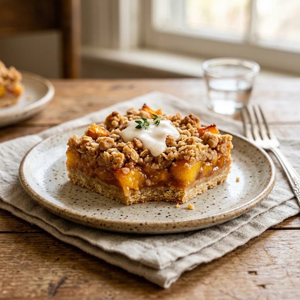 Peach Crumble Bars