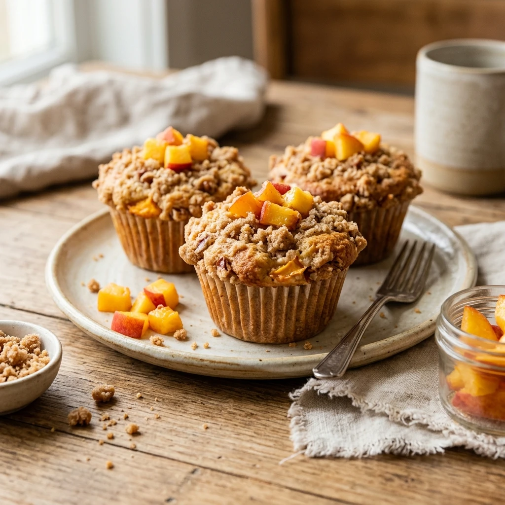 Peach Streusel Muffins