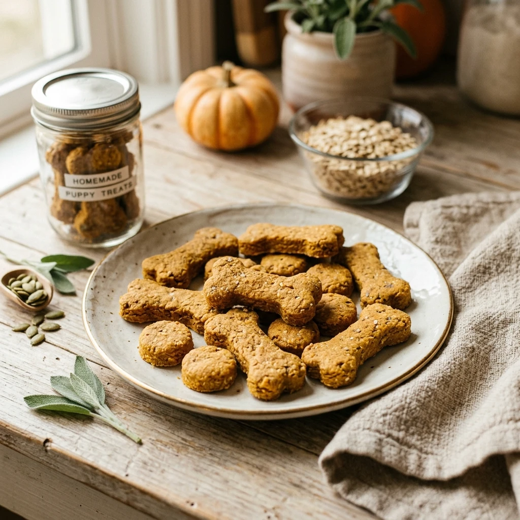Peanut Butter Pumpkin Dog Treats