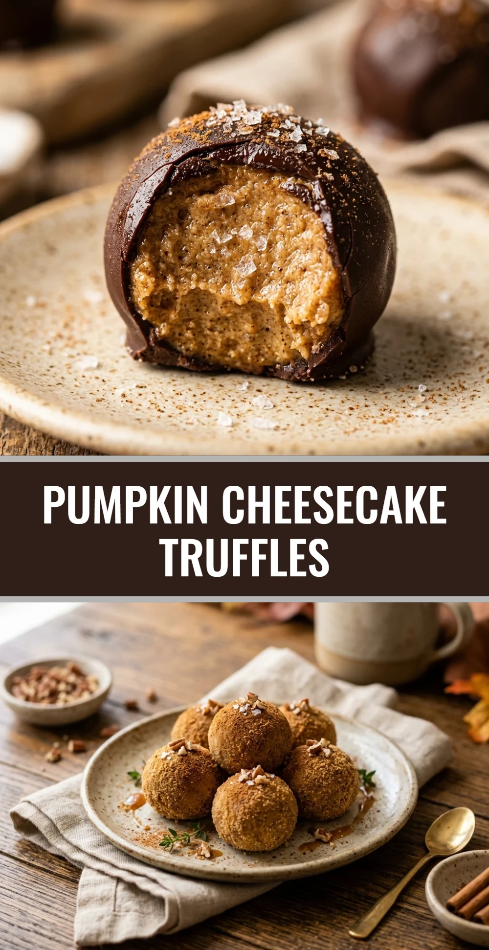 Pumpkin Cheesecake Truffles