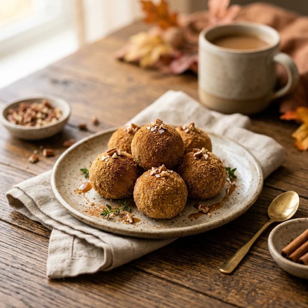 Pumpkin Cheesecake Truffles