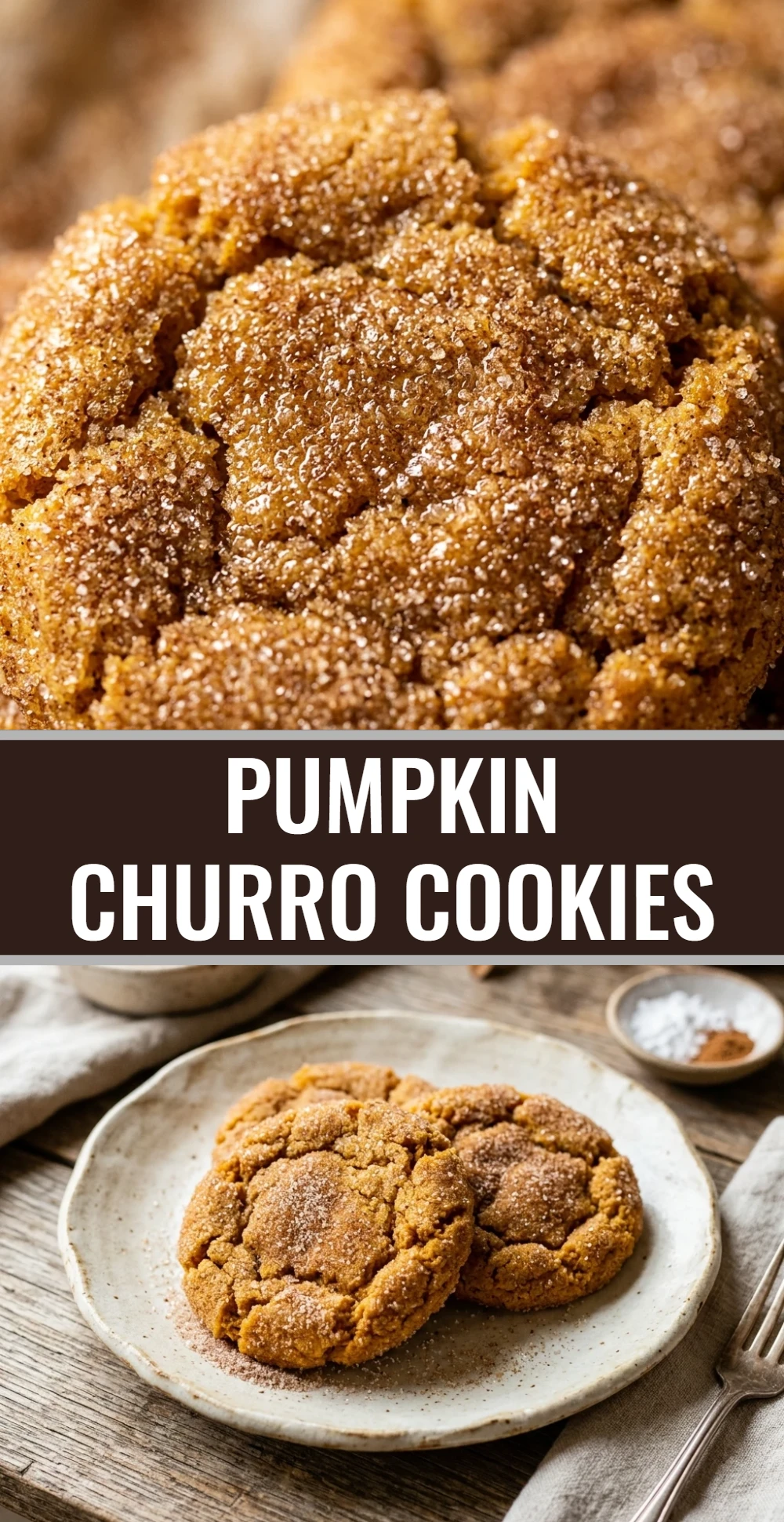 Pumpkin Churro Cookies