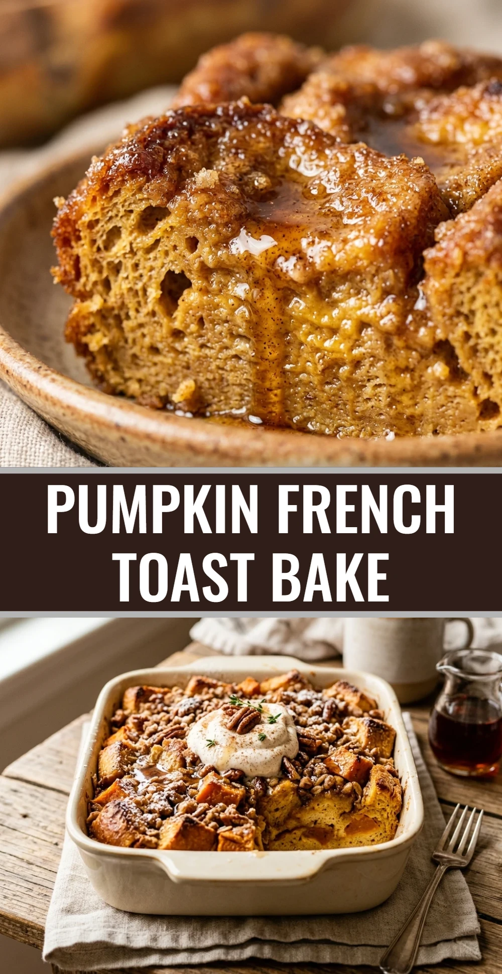 Pumpkin French Toast Bake