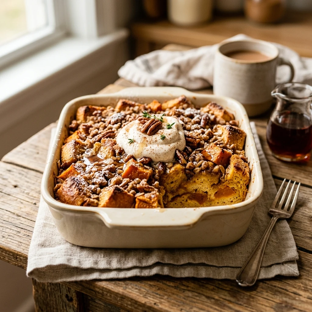 Pumpkin French Toast Bake