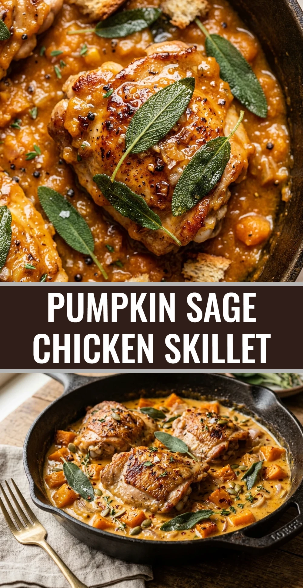 Pumpkin Sage Chicken Skillet