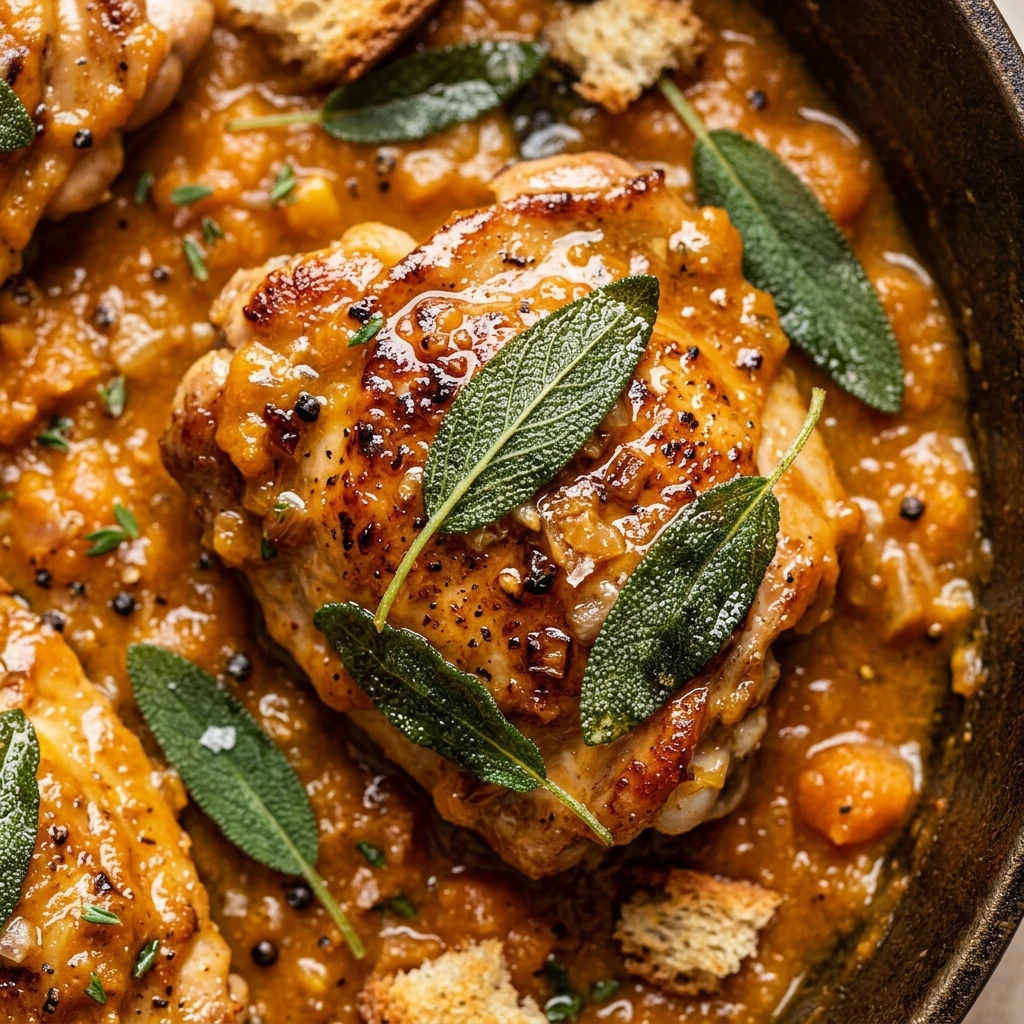 Pumpkin Sage Chicken Skillet