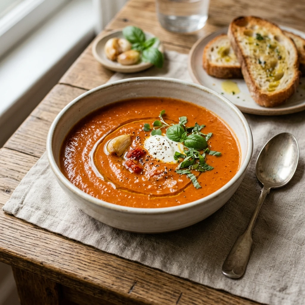 Roasted Garlic Tomato Soup