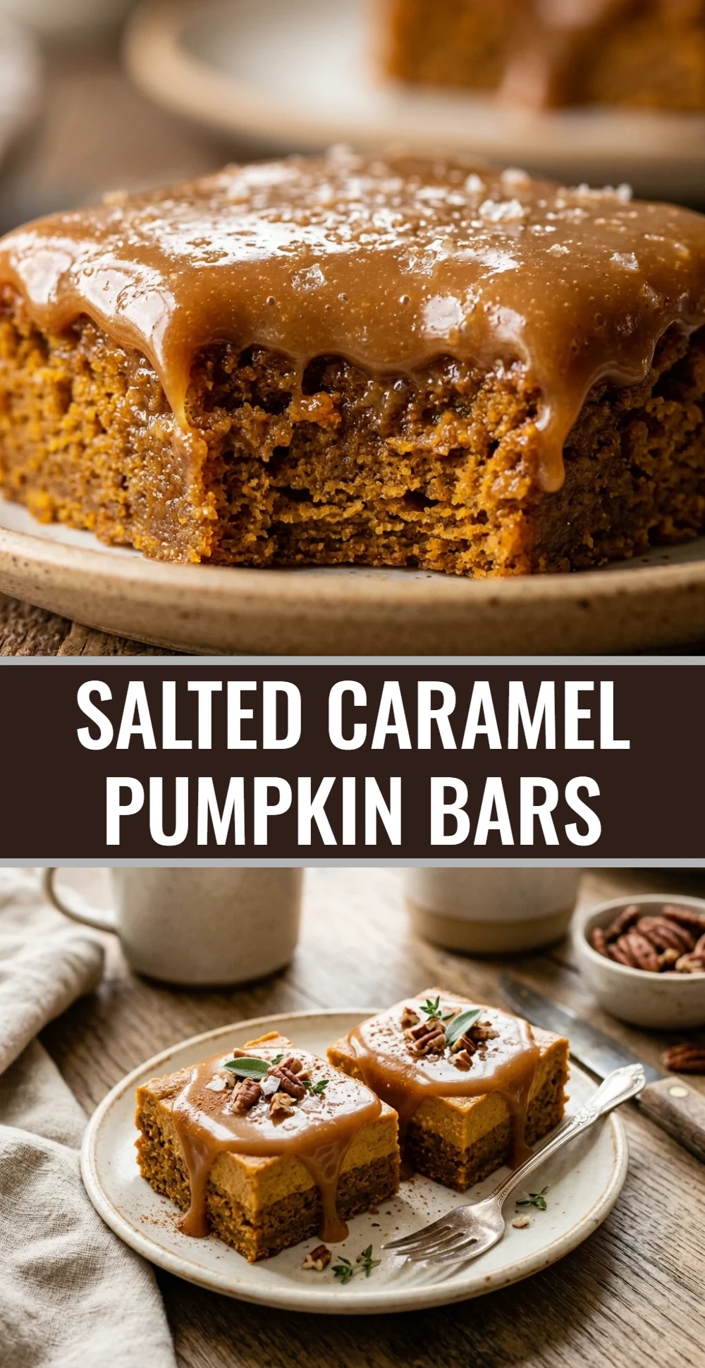 Salted Caramel Pumpkin Bars