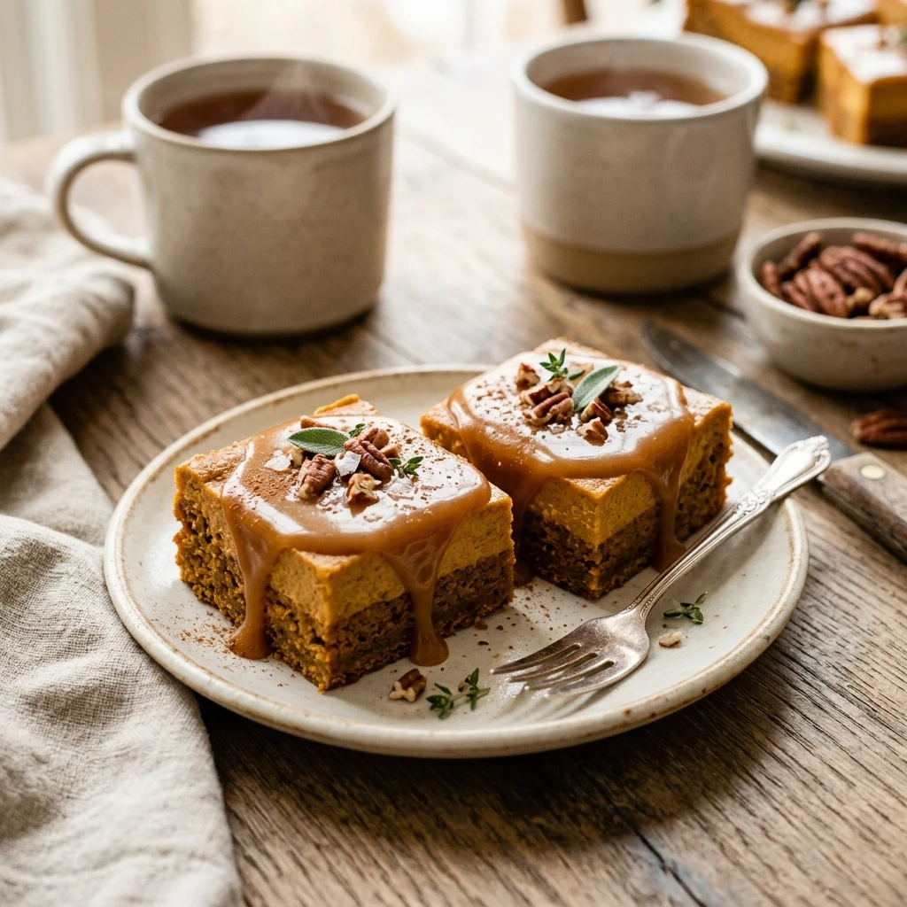 Salted Caramel Pumpkin Bars