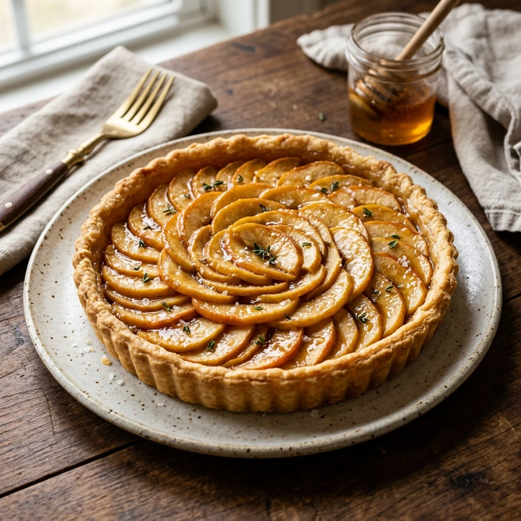 Salted Honey Apple Tart