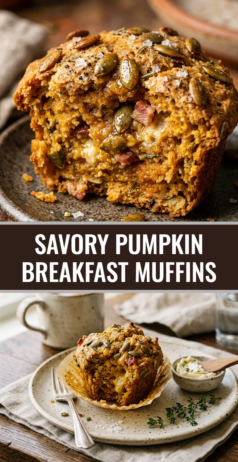 Savory Pumpkin Breakfast Muffins