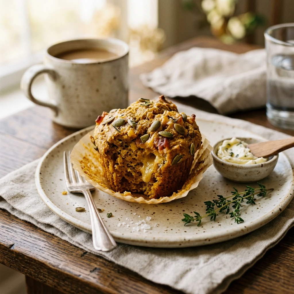 Savory Pumpkin Breakfast Muffins