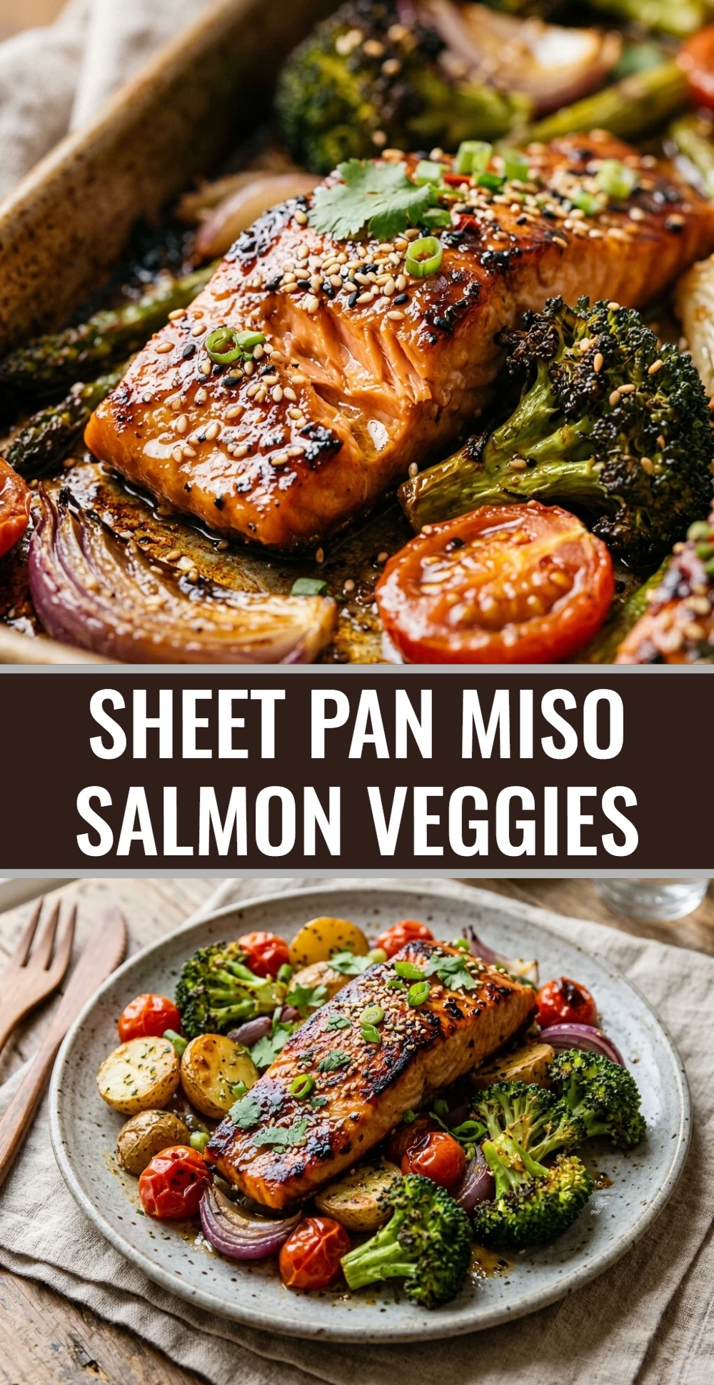 Sheet Pan Miso Salmon Veggies