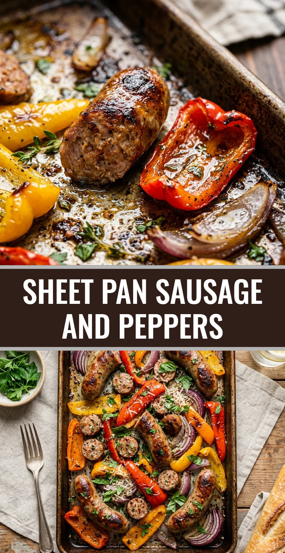 Sheet Pan Sausage And Peppers