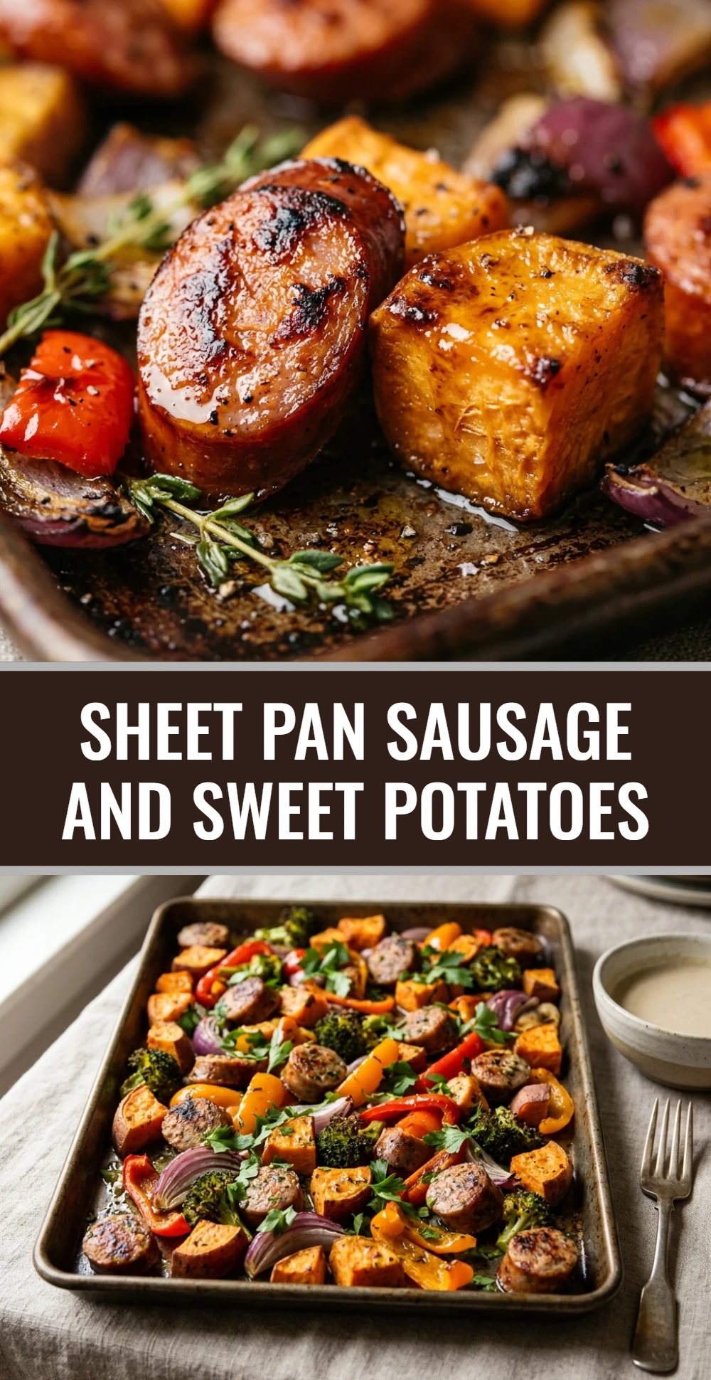 Sheet Pan Sausage And Sweet Potatoes