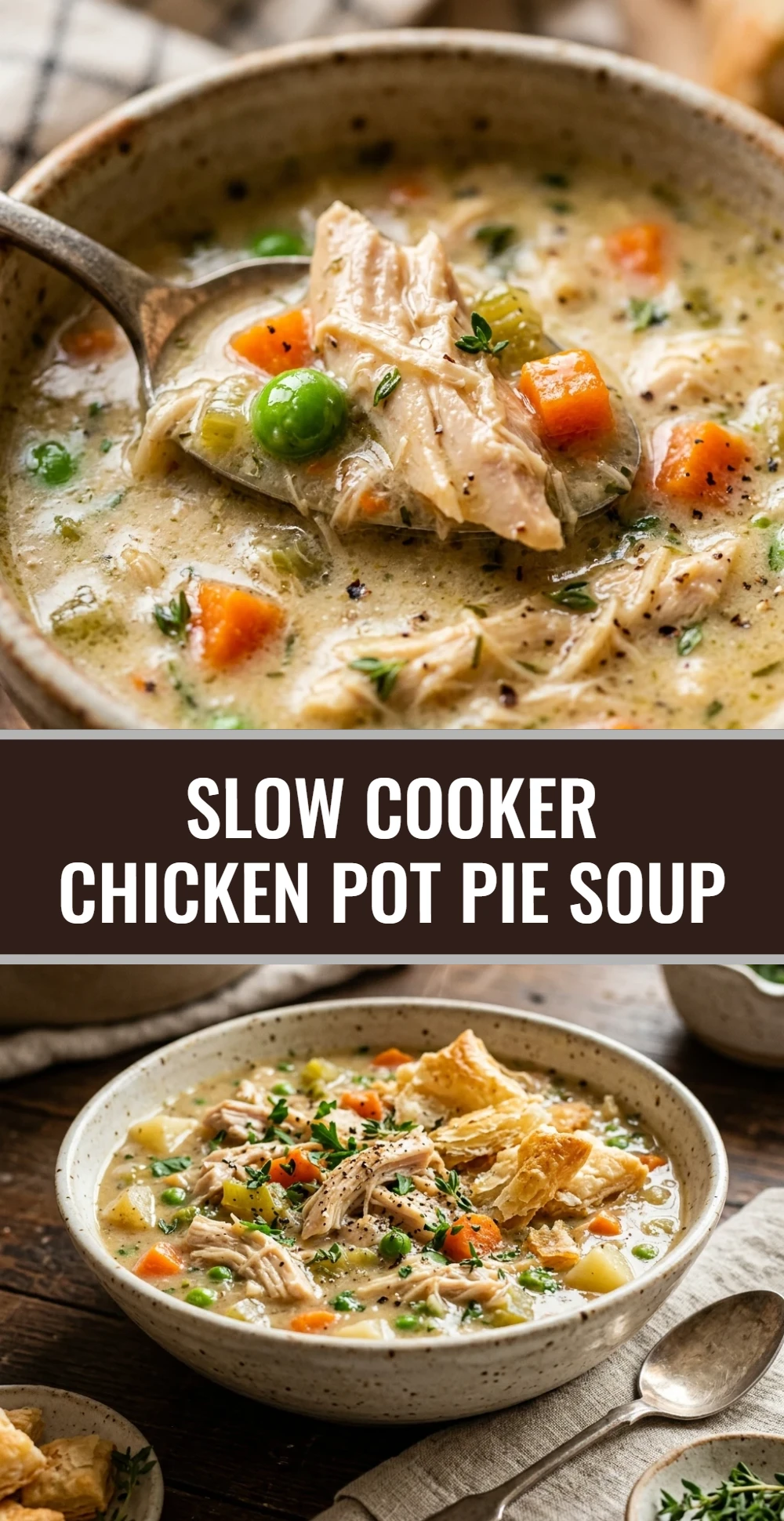 Slow Cooker Chicken Pot Pie Soup