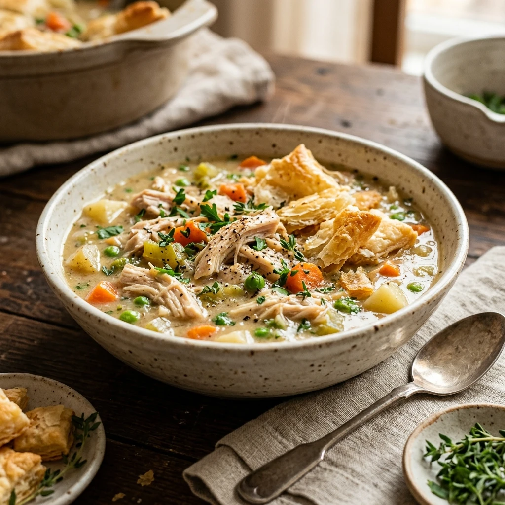 Slow Cooker Chicken Pot Pie Soup