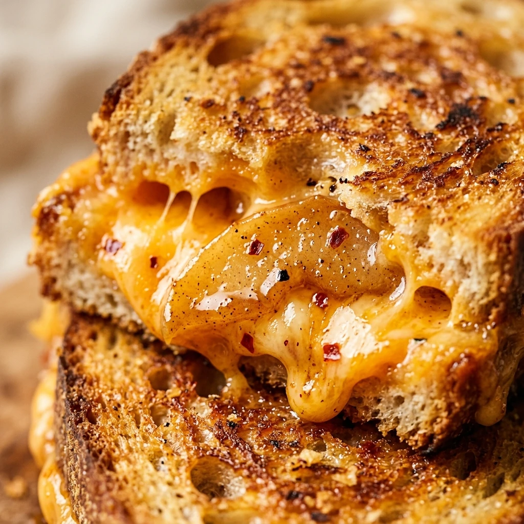 Spicy Apple Cheddar Grilled Cheese