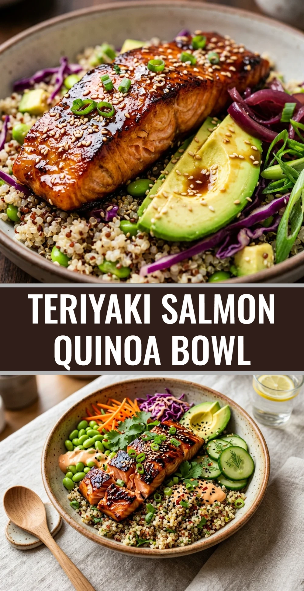 Teriyaki Salmon Quinoa Bowl